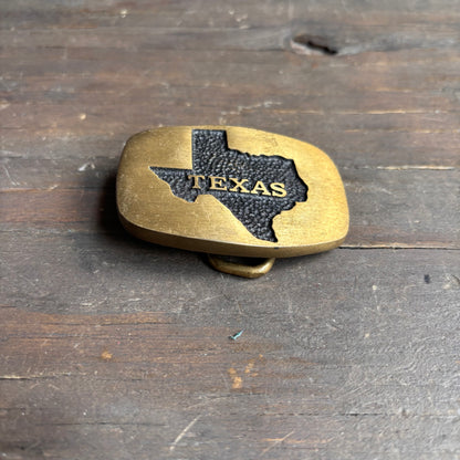 Vintage Brass Texas Belt Buckle