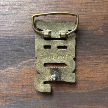 Vintage Brass John Belt Buckle