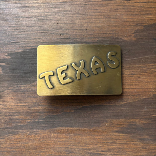 Vintage Metal Texas Belt Buckle
