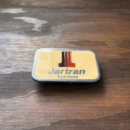 Vintage Enamel Jartran Truck Rental Belt Buckle