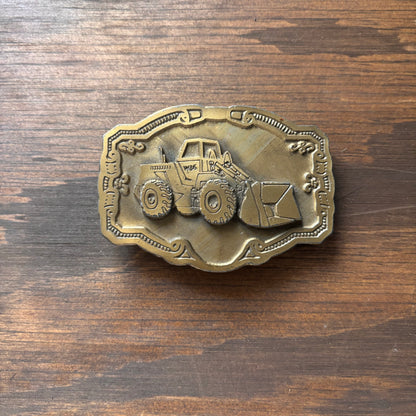 Vintage Bulldozer Belt Buckle