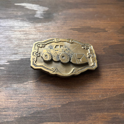 Vintage Bulldozer Belt Buckle