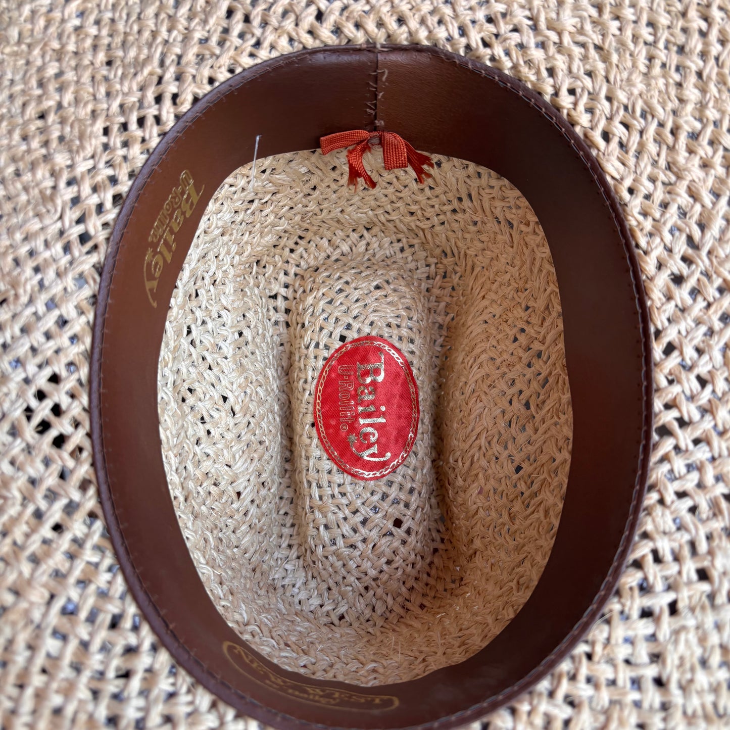 Vintage Bailey Straw Hat with Woven Band and Buckle
