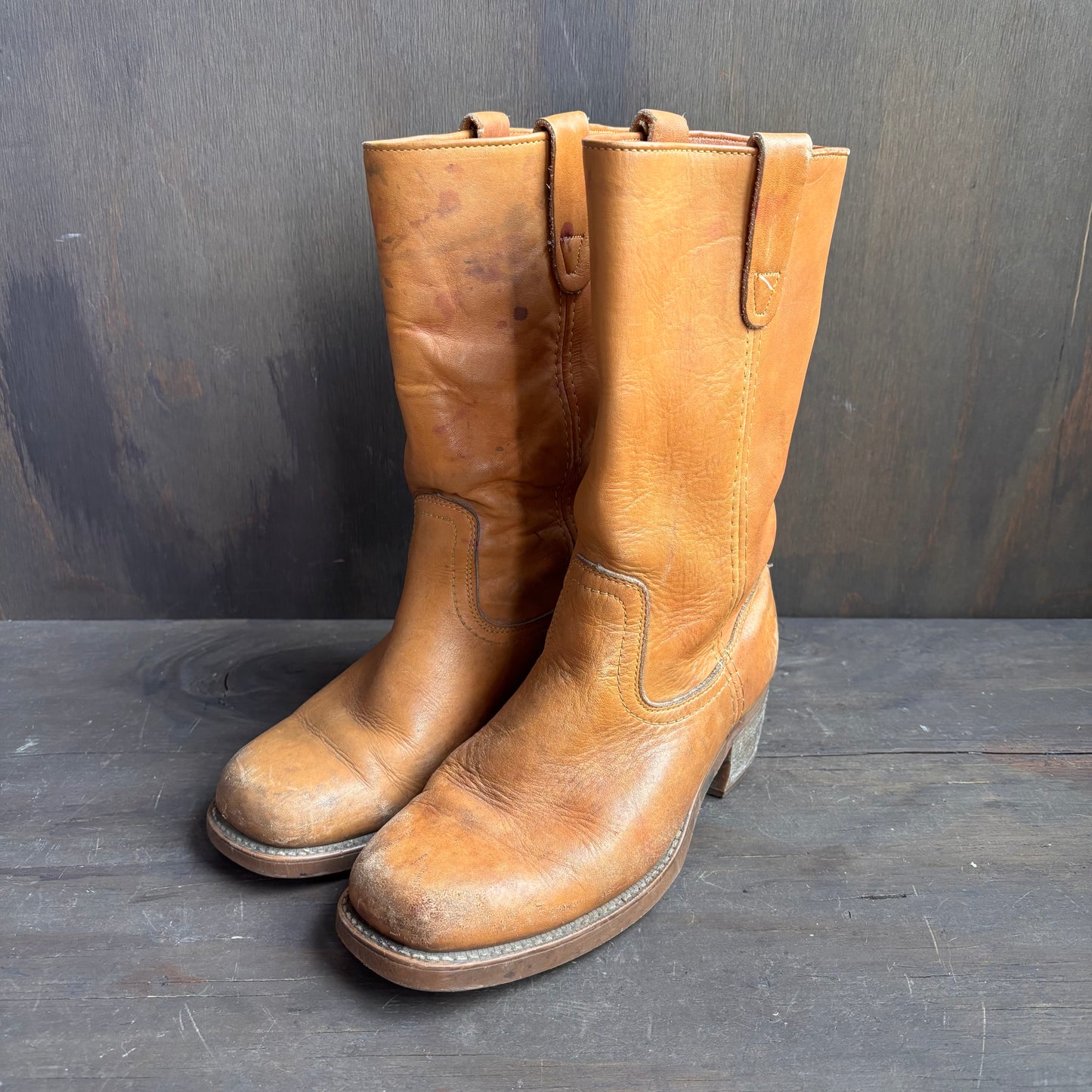 Vintage Tan Leather Boots