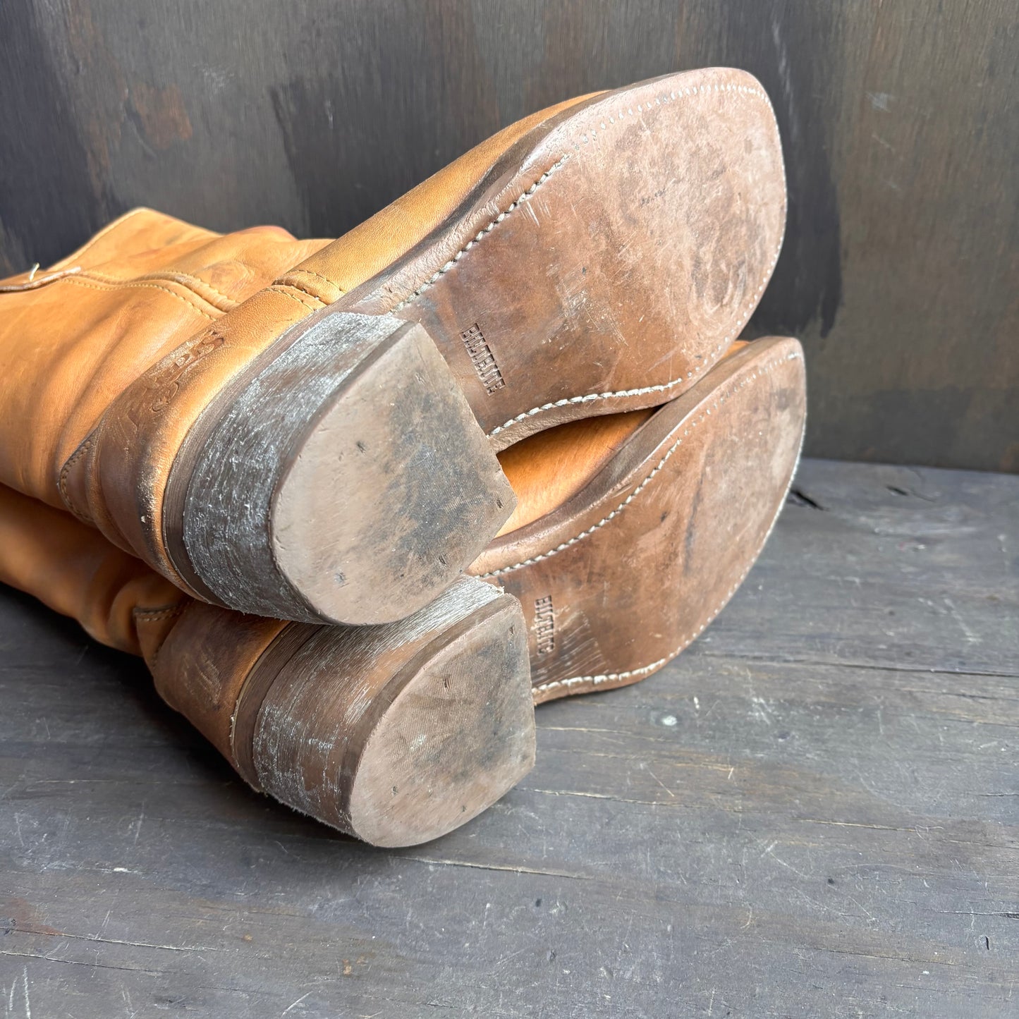 Vintage Tan Leather Boots