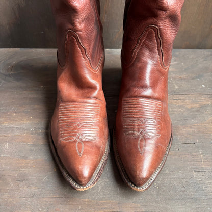 Vintage Tony Lama Brown Leather Boots