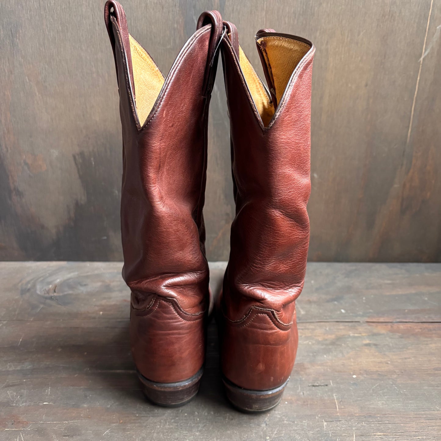 Vintage Tony Lama Brown Leather Boots