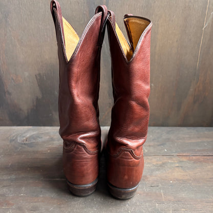 Vintage Tony Lama Brown Leather Boots