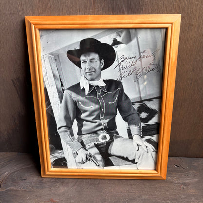 Autographed Framed Photo of Wild Bill Elliot