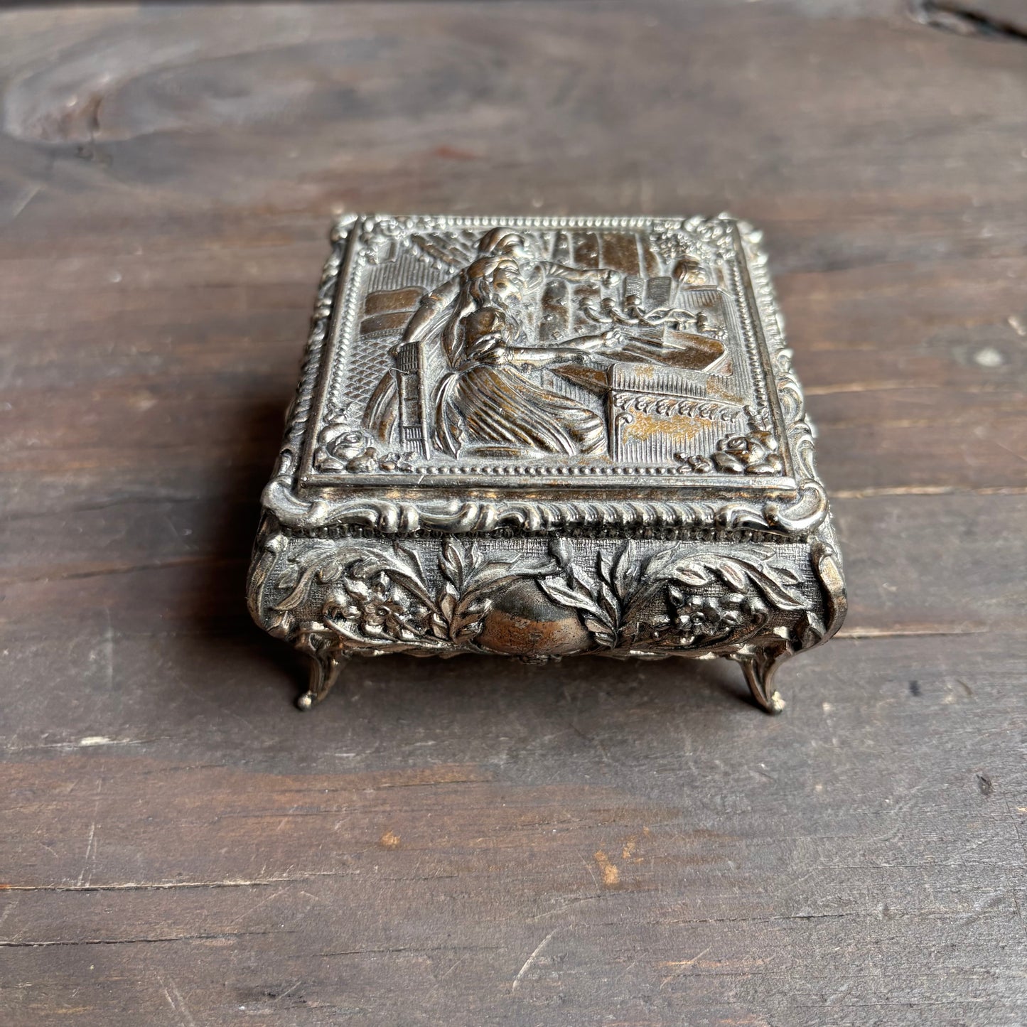 Silver Plated Footed Box