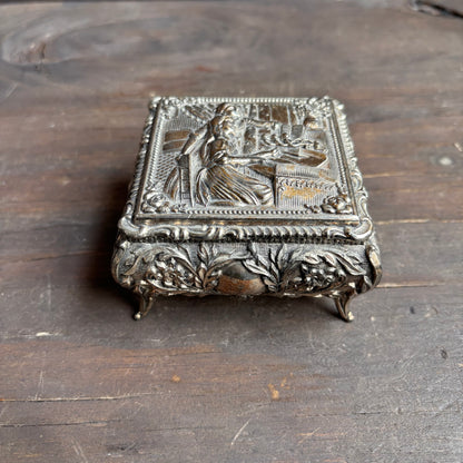 Silver Plated Footed Box