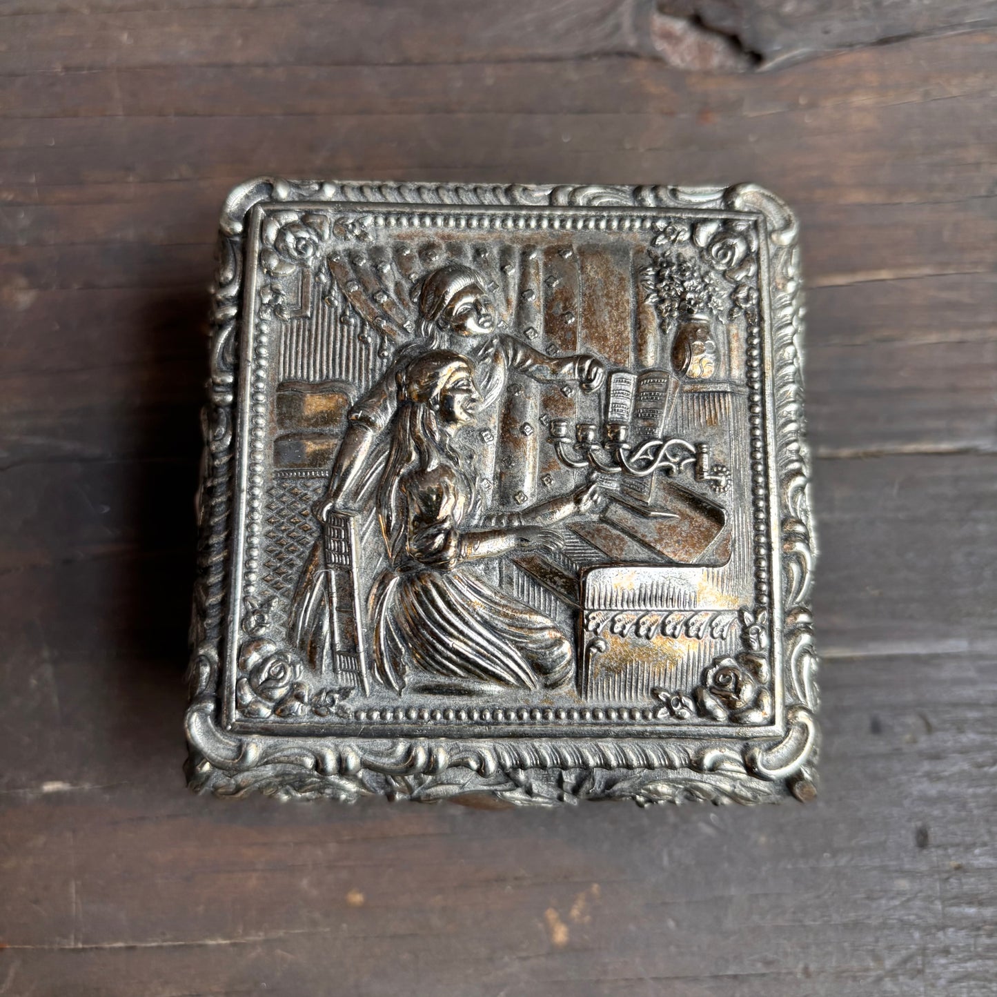 Silver Plated Footed Box