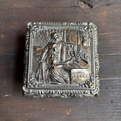 Silver Plated Footed Box