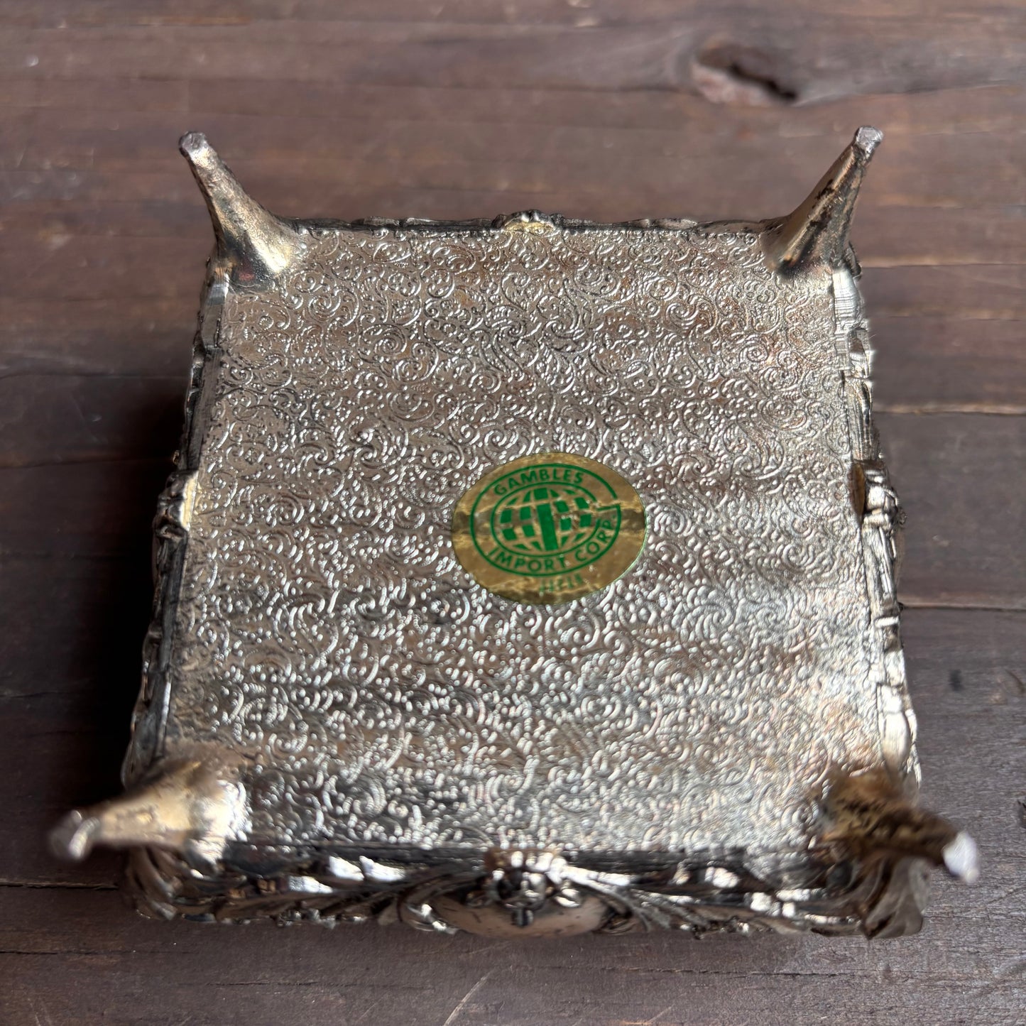 Silver Plated Footed Box