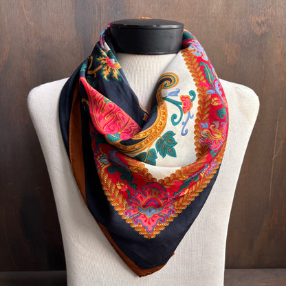 XL Floral and Paisley Scarf