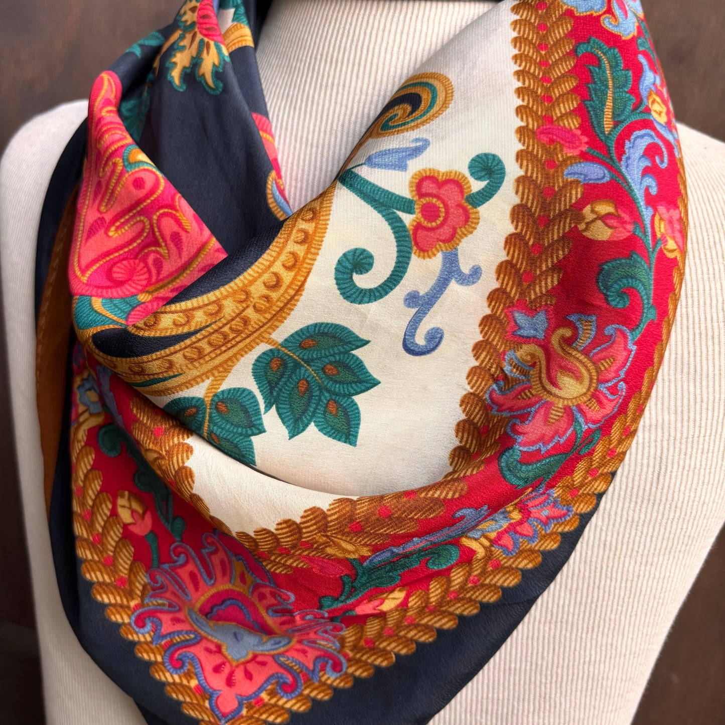 XL Floral and Paisley Scarf