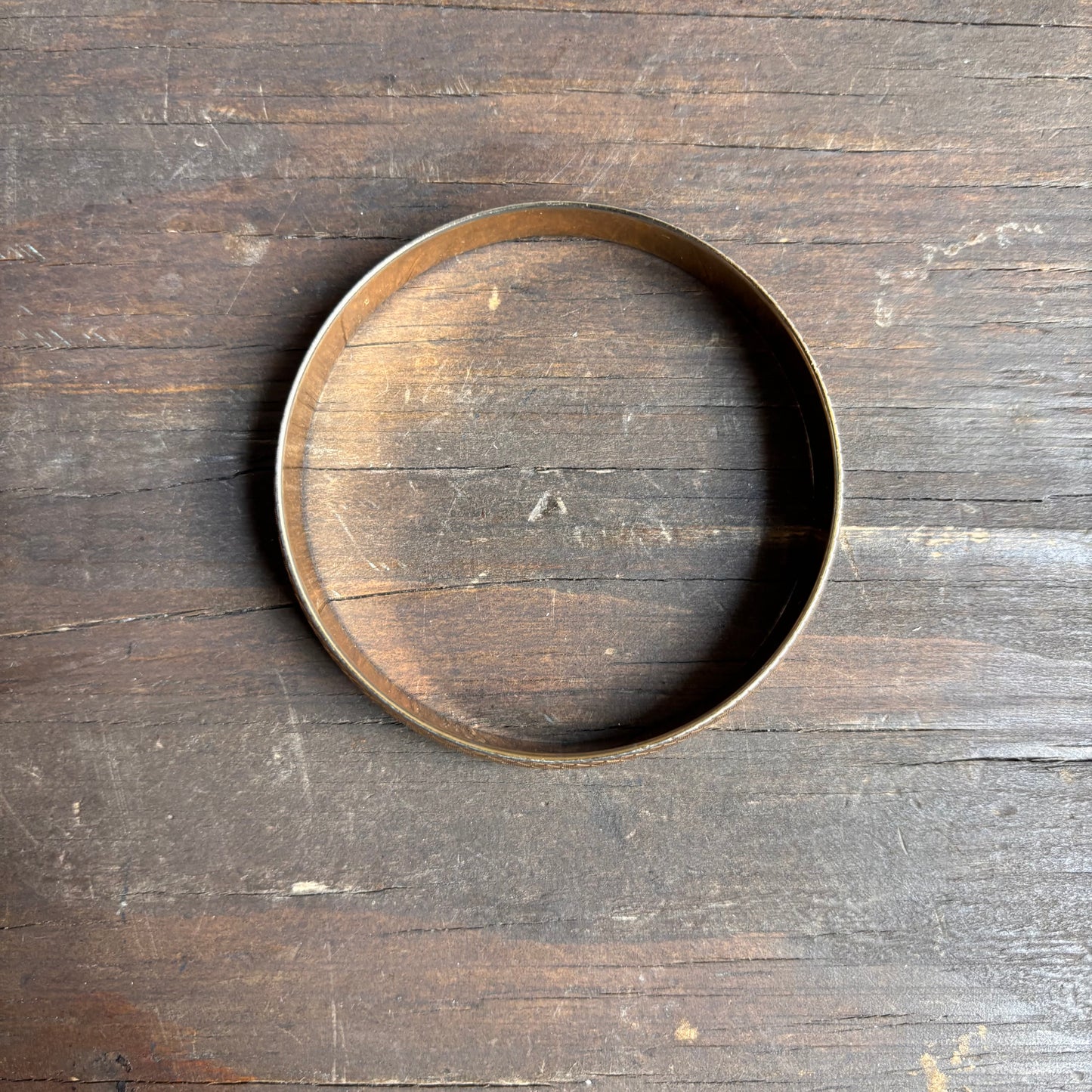 Etched Metal Bangle Bracelet