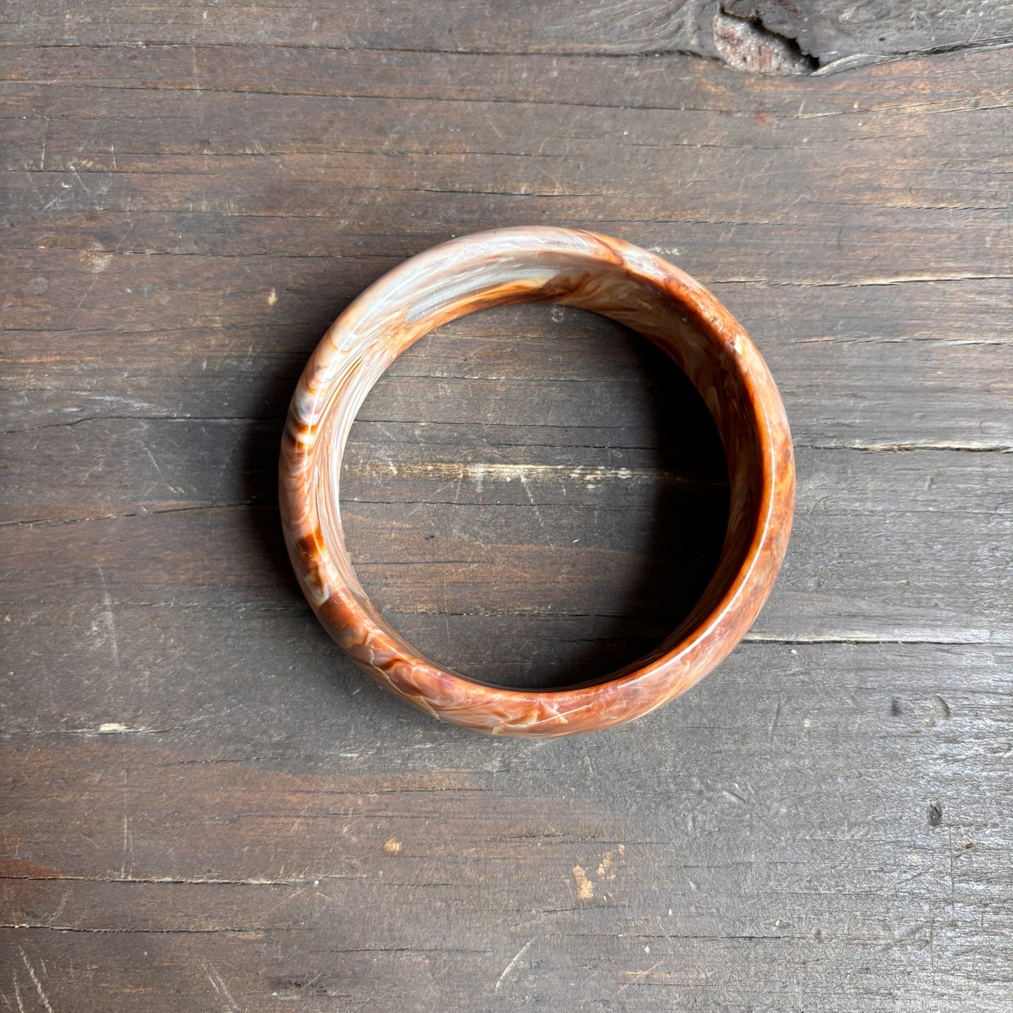 Faux Marble Bangle Bracelet