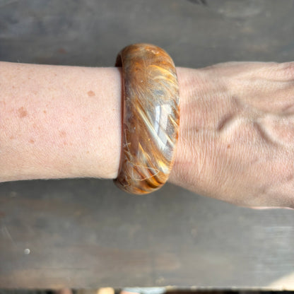 Faux Marble Bangle Bracelet