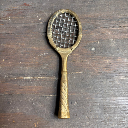 Vintage Brass Tennis Racket
