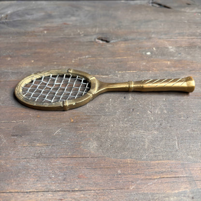 Vintage Brass Tennis Racket