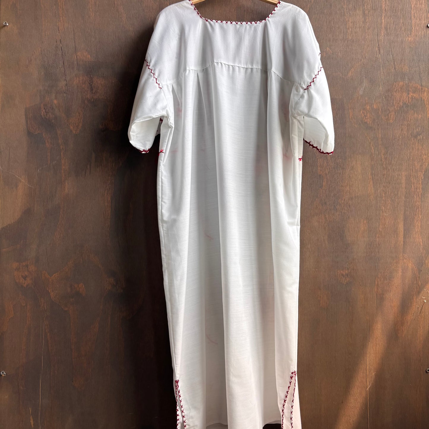 White Embroidered Peasant Dress