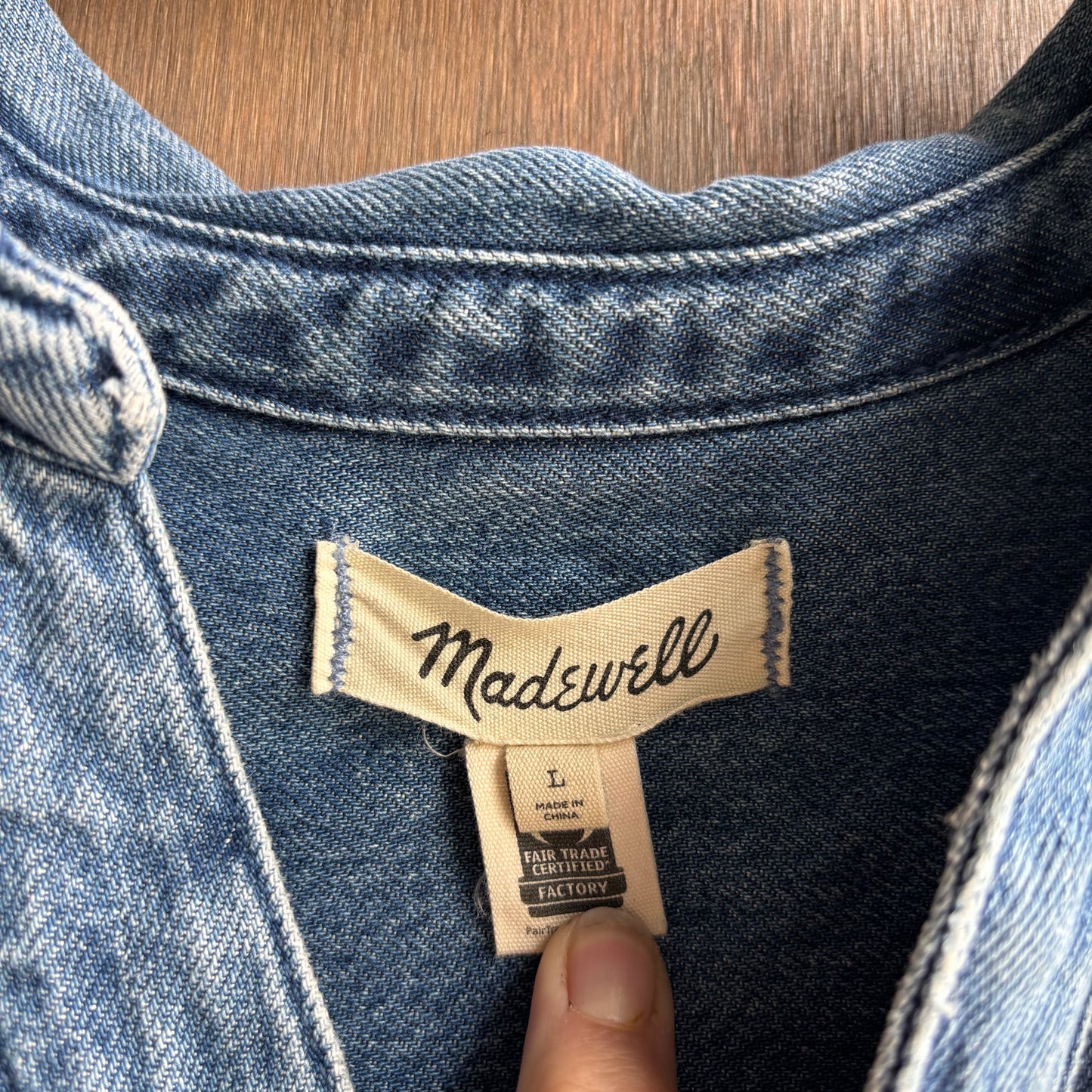 Madewell Collared Denim Dress