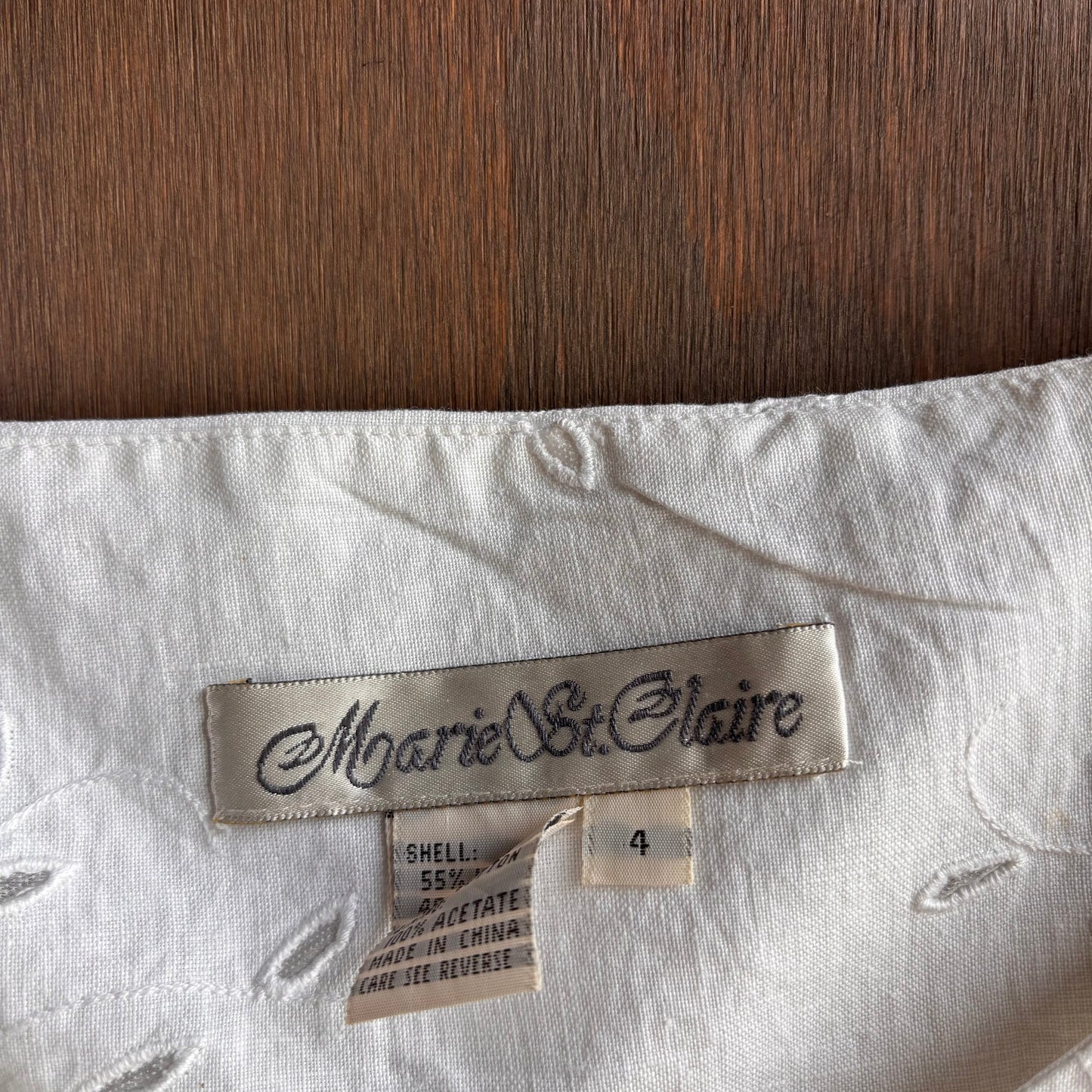 Vintage Marie St. Claire White Dress