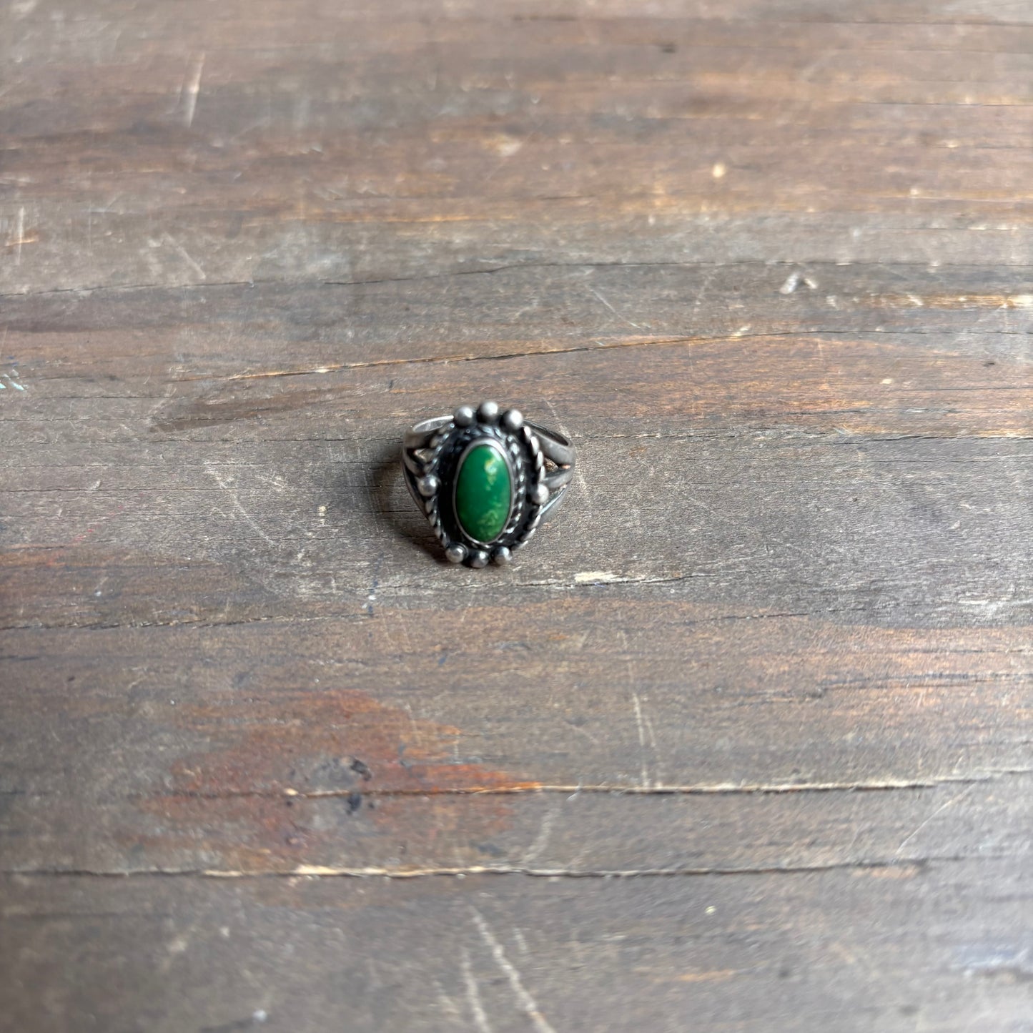 Vintage Sterling Turquoise Oval Ring