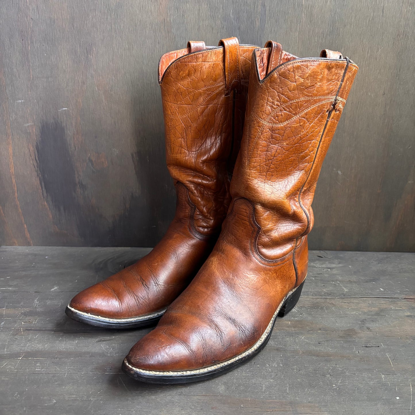 Vintage ACME Tan Leather Boots