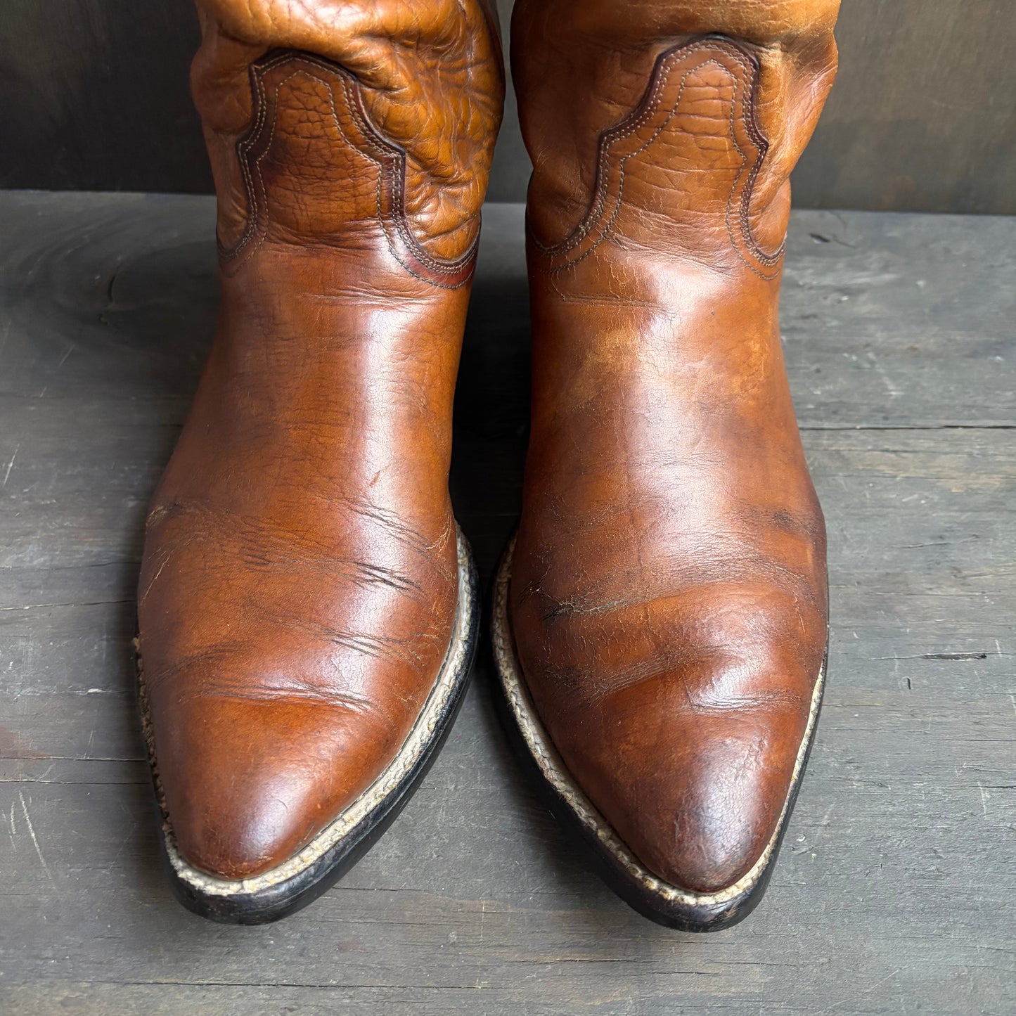 Vintage ACME Tan Leather Boots
