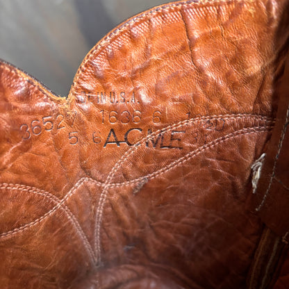 Vintage ACME Tan Leather Boots