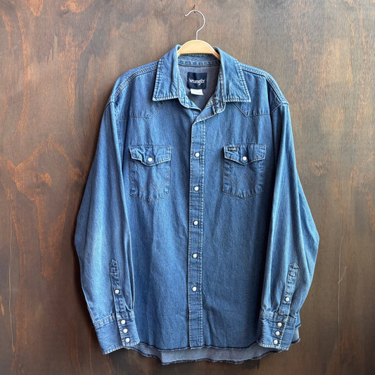 Vintage Wrangler Denim Pearl Snap