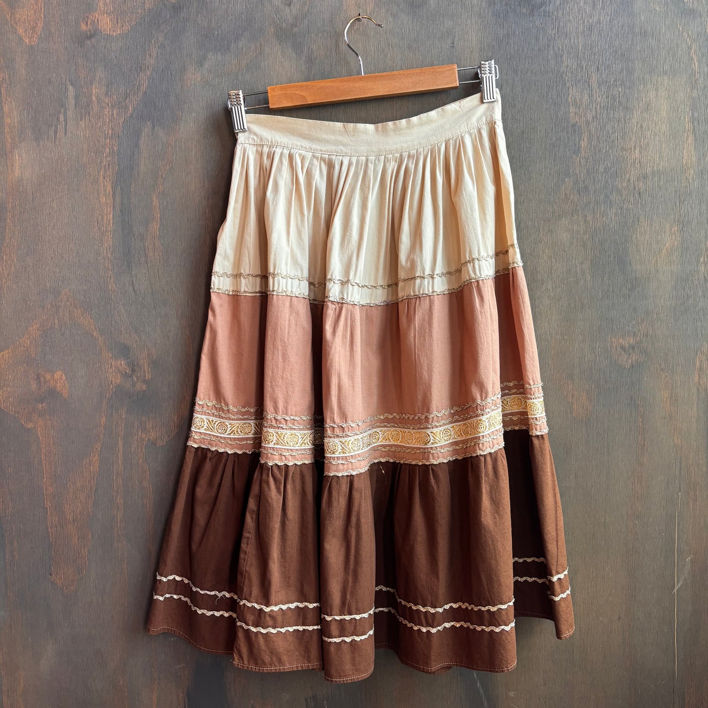 Vintage Brown Square Dancing Set