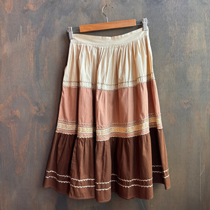 Vintage Brown Square Dancing Set