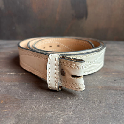 Vintage K-Mart White Leather Belt