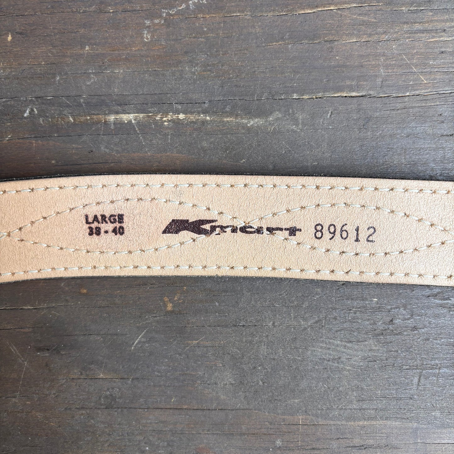 Vintage K-Mart White Leather Belt