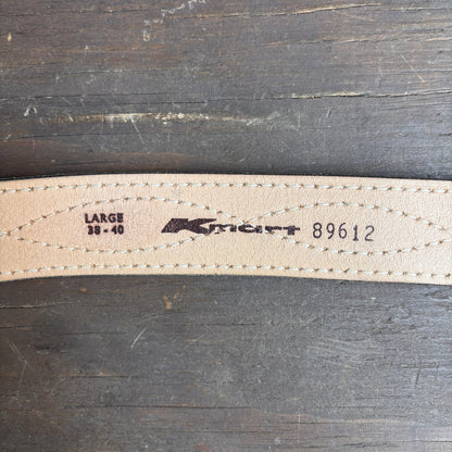 Vintage K-Mart White Leather Belt