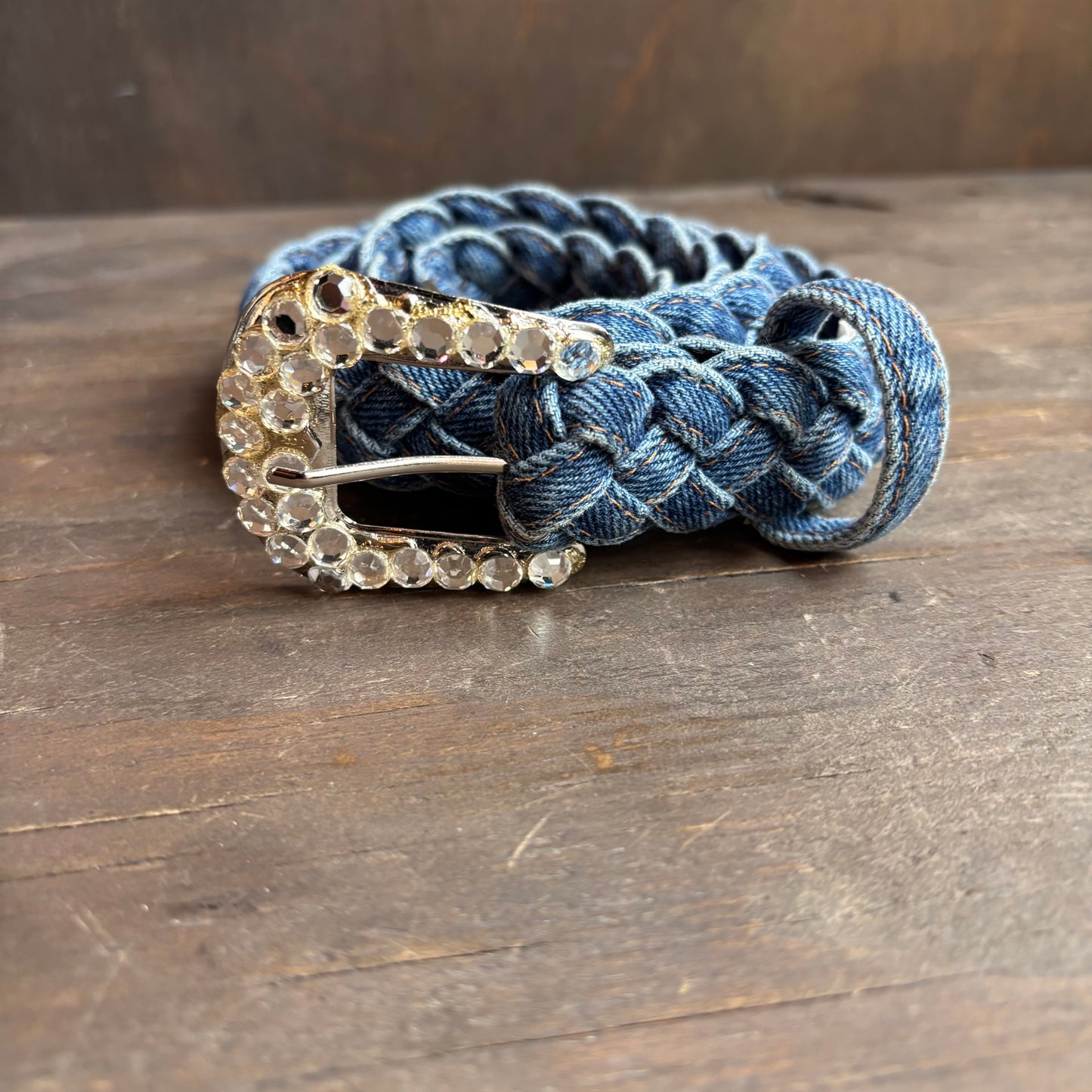 Vintage Braided Denim Belt