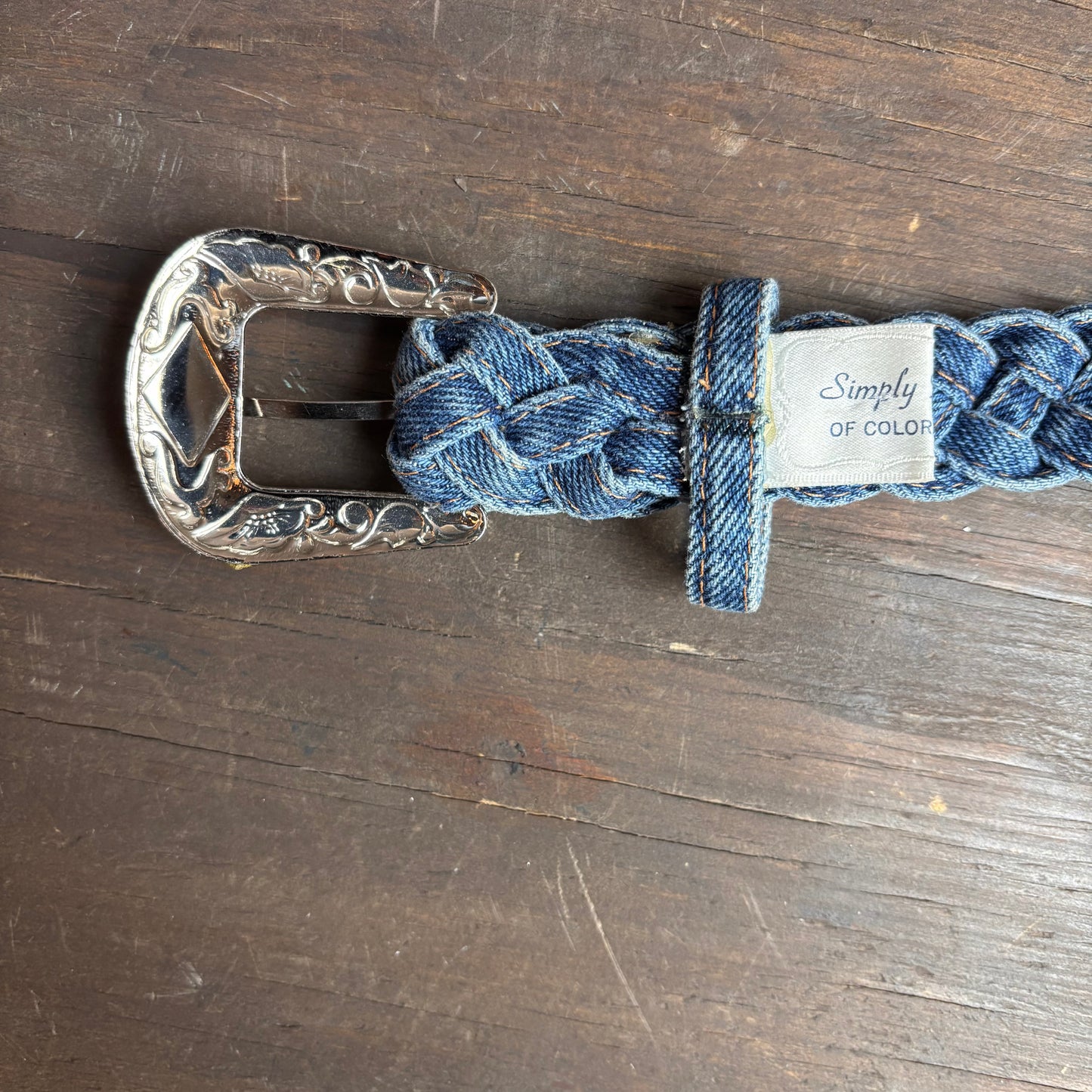 Vintage Braided Denim Belt