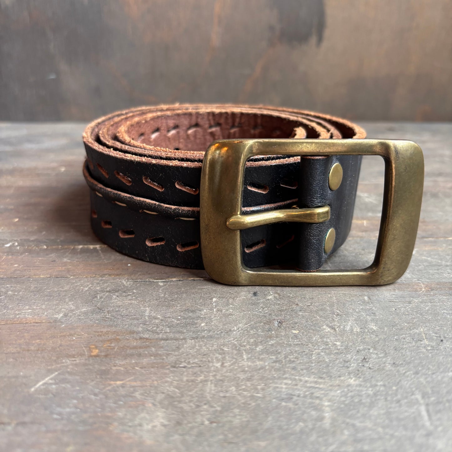 Vintage Lucky Brand Black Leather Belt