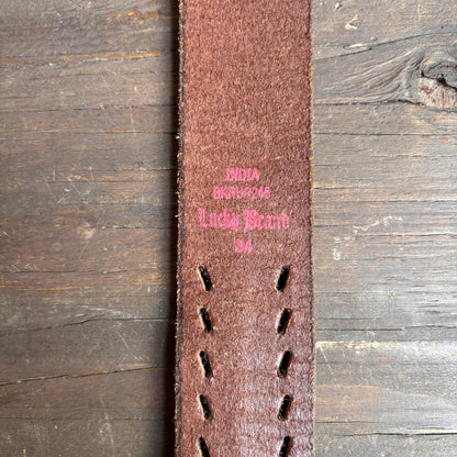 Vintage Lucky Brand Black Leather Belt