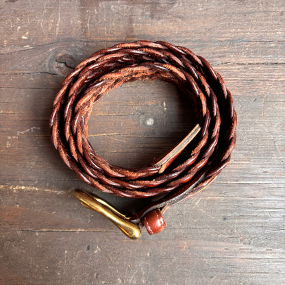 Vintage Coach Two-Tone Braided Leather Belt
