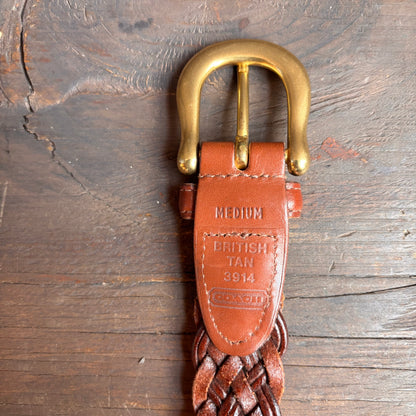 Vintage Coach Two-Tone Braided Leather Belt
