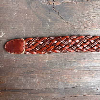 Vintage Coach Two-Tone Braided Leather Belt