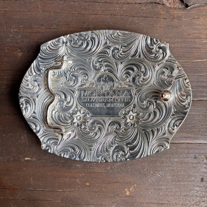 Montana Silversmiths Cowboy with Horse Belt Buckle
