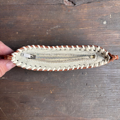 Vintage Leather Canoe Pouch