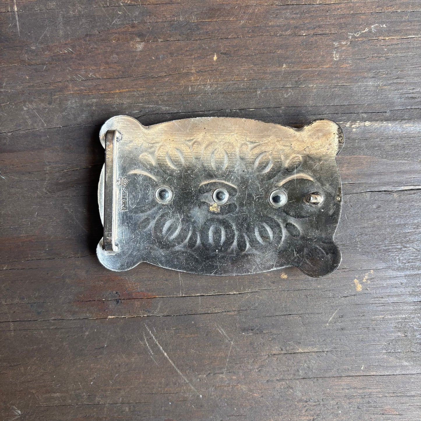 XL Metal Belt Buckle with Stone Diamond