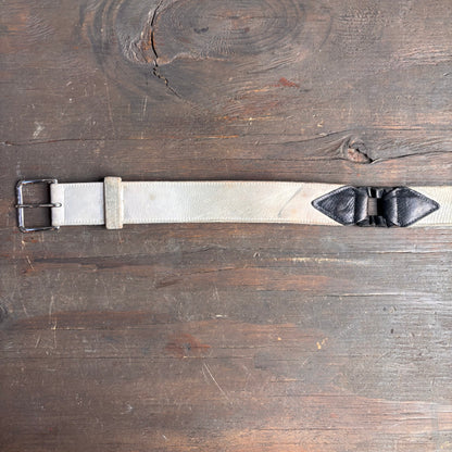 Vintage Beige Leather 3-Piece Belt