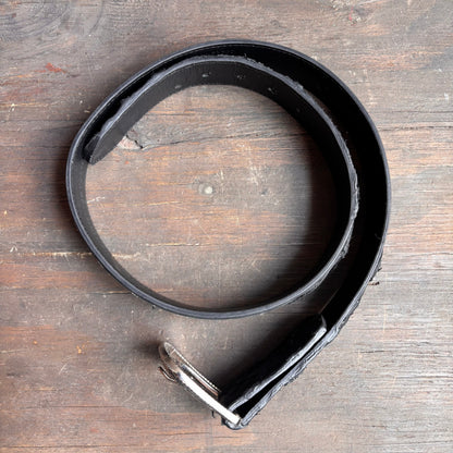 Cody James Embellished Black Leather Belt